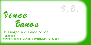 vince banos business card